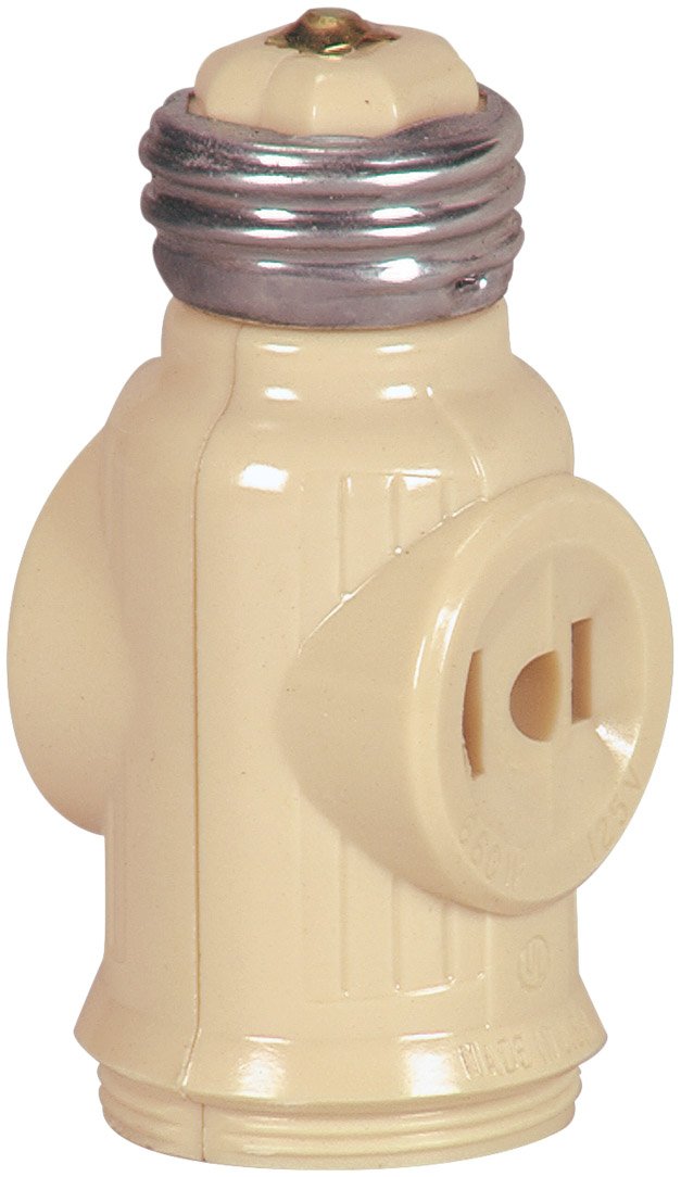 Eaton 715V 660-Watt 250-Volt Socket Adapter with Keyless Switch